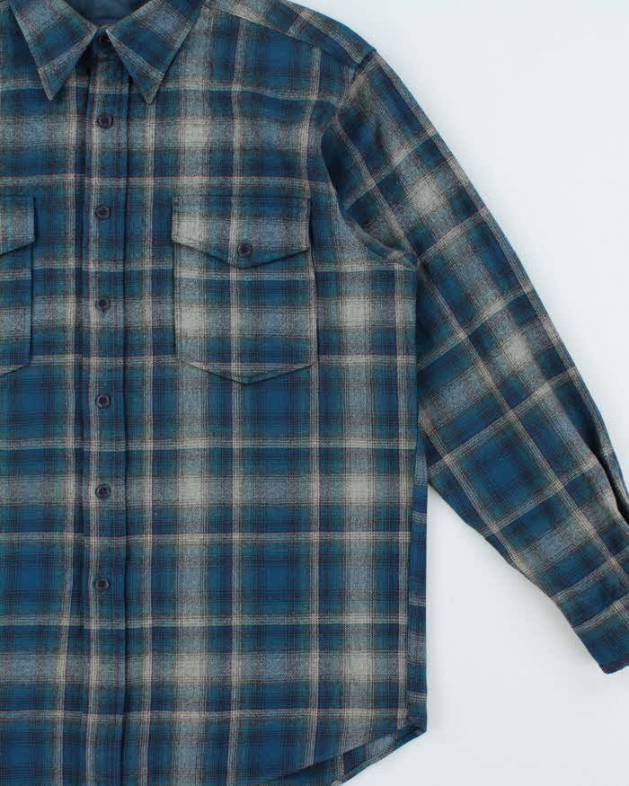 Vintage 00s Pendleton Outdoorsman Made In USA Wool Plaid Flannel Shirt - L