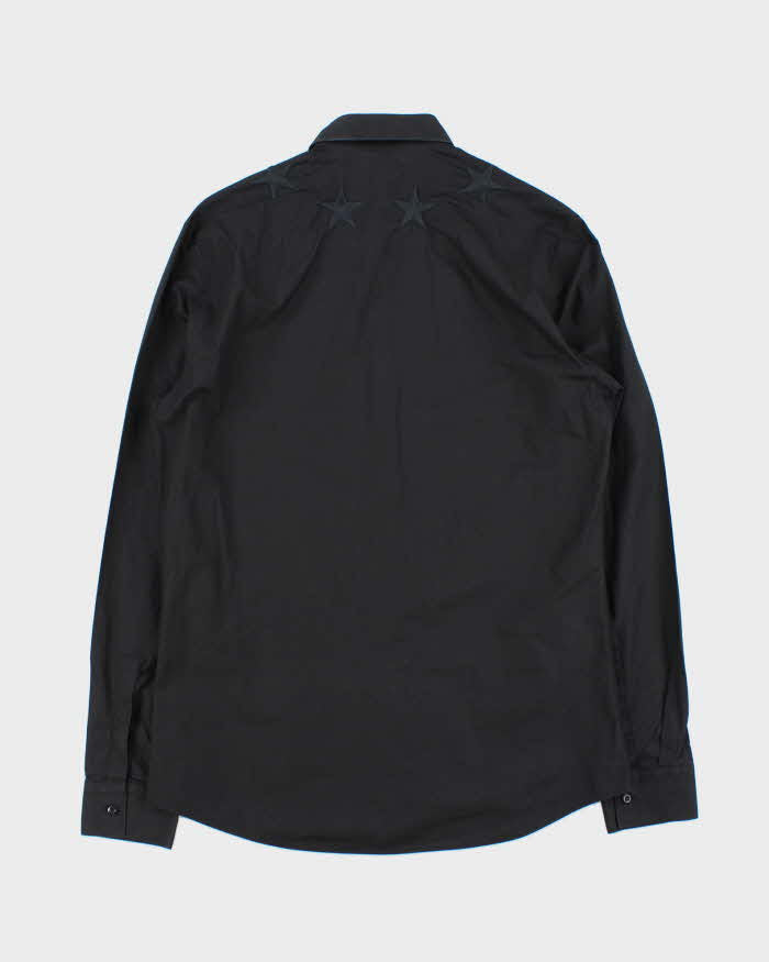 Vintage Givenchy Embroidered Star Contemporary Fit Long Sleeve Shirt - M