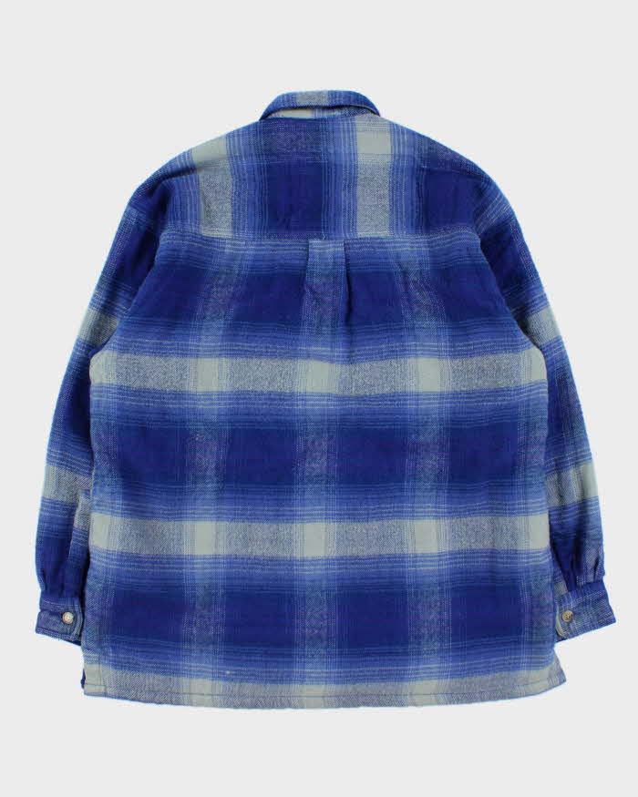 Vintage 1990s Scope Studio Canal Thermo Lined Wool Plaid Long Sleeve Flannel Workwear Shirt - M