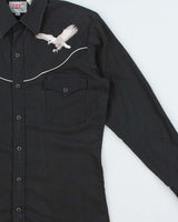 Vintage 1990s Ely Cattleman Diamond Western Eagle Snap Button Long Sleeve Shirt - S