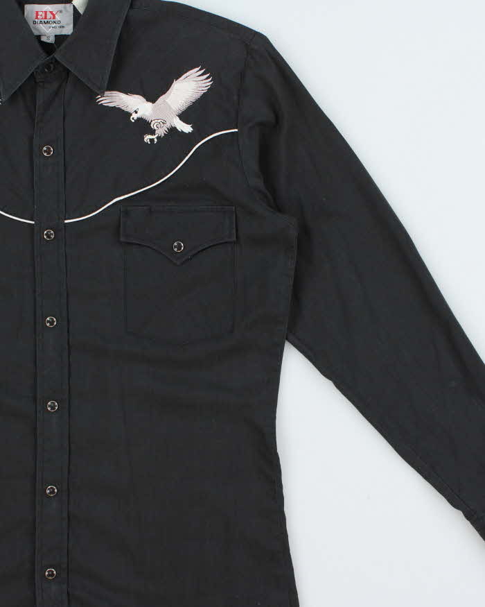 Vintage 1990s Ely Cattleman Diamond Western Eagle Snap Button Long Sleeve Shirt - S