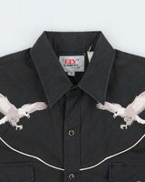 Vintage 1990s Ely Cattleman Diamond Western Eagle Snap Button Long Sleeve Shirt - S