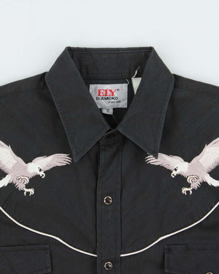 Vintage 1990s Ely Cattleman Diamond Western Eagle Snap Button Long Sleeve Shirt - S