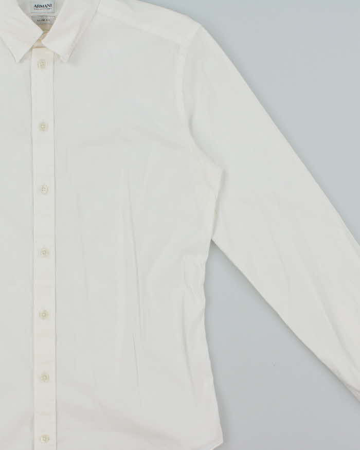Vintage Armani Collezioni Slim Fit Long Sleeve Dress Shirt - S