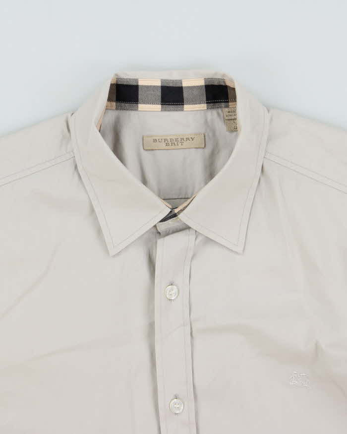 Vintage Y2K 00s Burberry Brit Nova Check Lined Long Sleeve Shirt - L