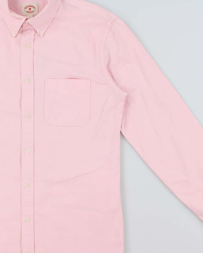 Vintage 00s Brooks Brothers Baby Pink Oxford Long Sleeve Shirt - L