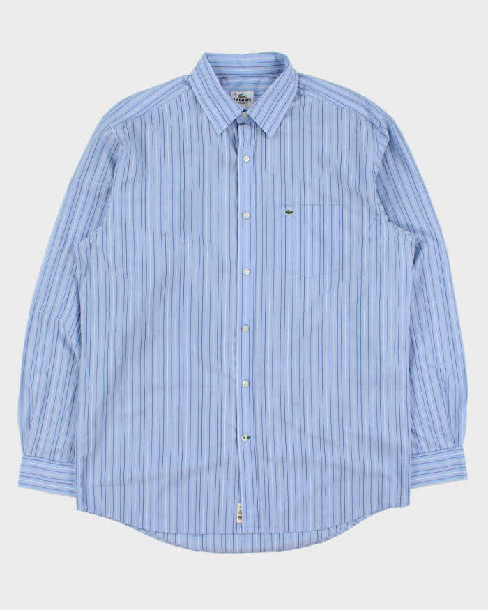 Vintage Y2K 00s Lacoste Striped Regular Fit Long Sleeve Shirt - L