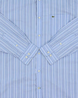 Vintage Y2K 00s Lacoste Striped Regular Fit Long Sleeve Shirt - L