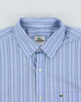 Vintage Y2K 00s Lacoste Striped Regular Fit Long Sleeve Shirt - L