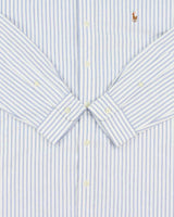 Vintage 1990s Polo Ralph Lauren Striped Oxford Custom Fit Long Sleeve Shirt - L