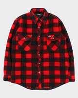 Vintage Y2K 00s Dickies Buffalo Plaid Quilt Lined Fleece Workwear Shirt - L