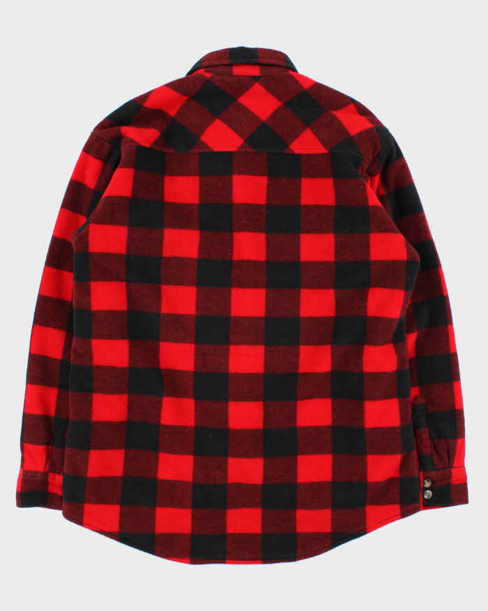 Vintage Y2K 00s Dickies Buffalo Plaid Quilt Lined Fleece Workwear Shirt - L