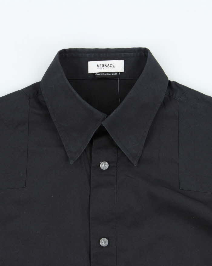 Vintage Versace Collection Snap Button Long Sleeve Shirt - M