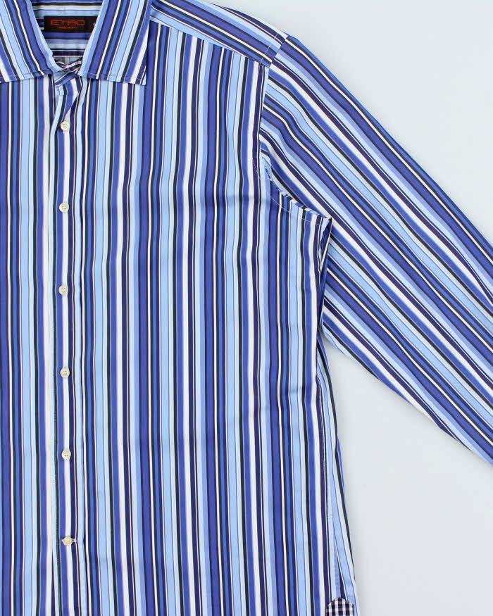 Vintage Y2K 00s Etro Striped Long Sleeve Shirt - L