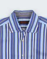 Vintage Y2K 00s Etro Striped Long Sleeve Shirt - L