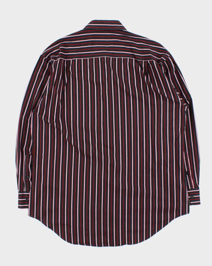 Vintage 1990s Balmain Striped Long Sleeve Shirt - L