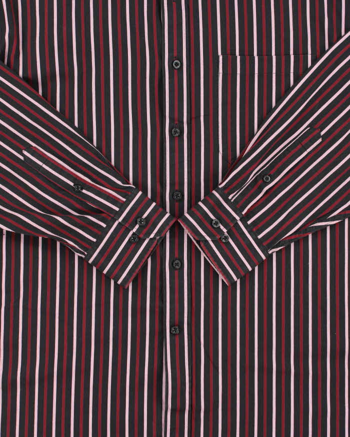Vintage 1990s Balmain Striped Long Sleeve Shirt - L