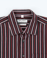 Vintage 1990s Balmain Striped Long Sleeve Shirt - L