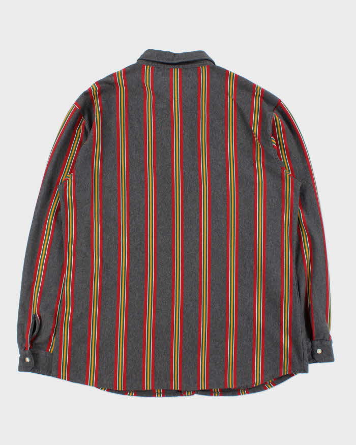 Vintage Y2K 00s Tommy Hilfiger Heavyweight Soft Cotton Striped Long Sleeve Shirt - L