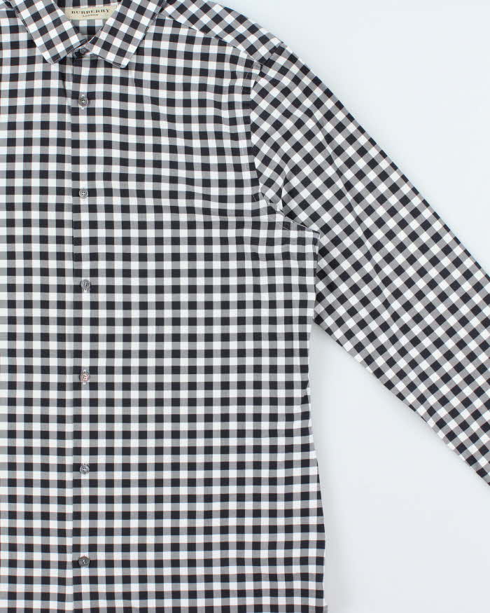 Vintage Y2K 00s Burberry Gingham Check Tailored Fit Long Sleeve Shirt - M