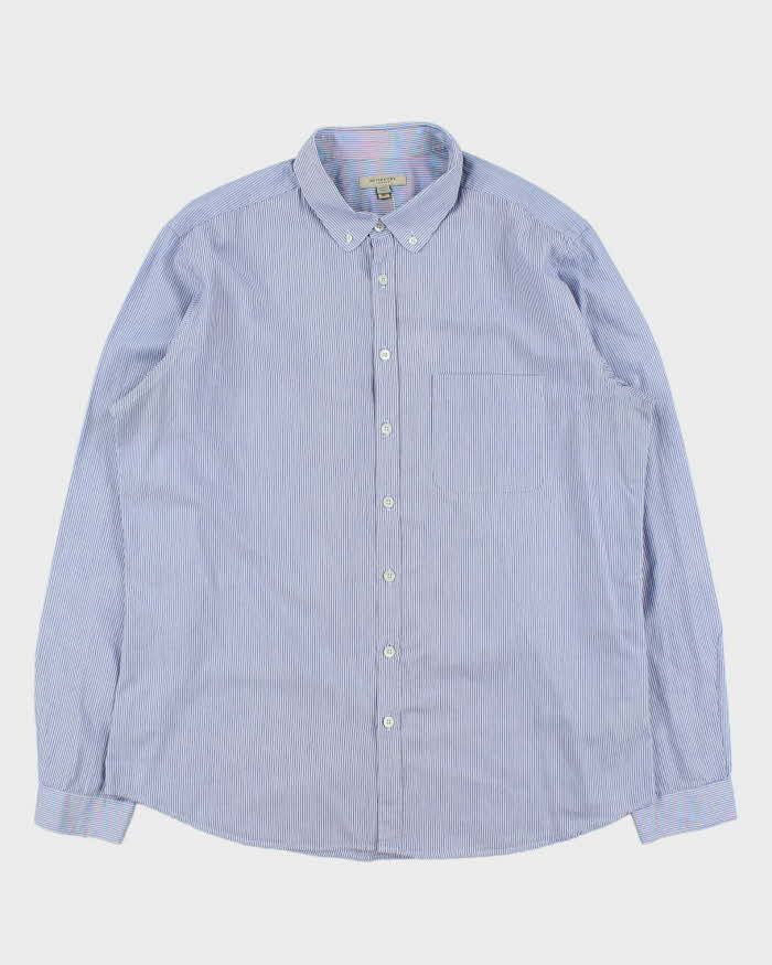 Vintage Y2K 00s Burberry Striped Long Sleeve Shirt - XL