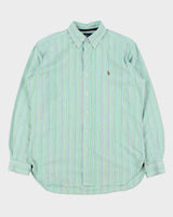 Vintage Y2K 00s Ralph Lauren Oxford Striped Long Sleeve Shirt - M