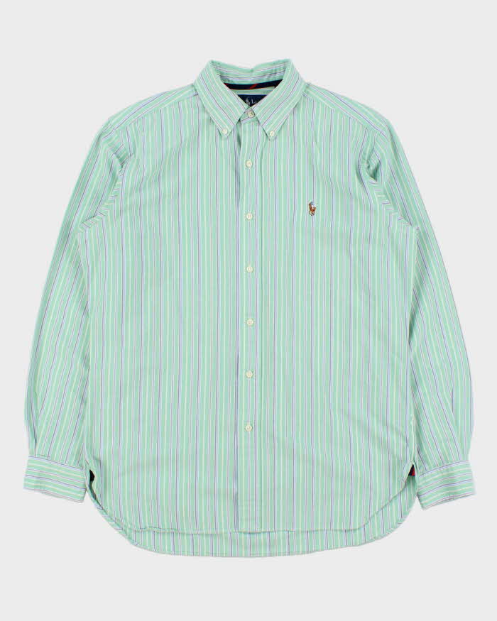 Vintage Y2K 00s Ralph Lauren Oxford Striped Long Sleeve Shirt - M