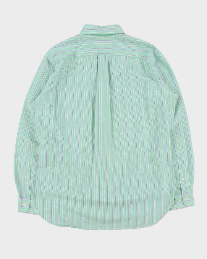 Vintage Y2K 00s Ralph Lauren Oxford Striped Long Sleeve Shirt - M