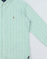 Vintage Y2K 00s Ralph Lauren Oxford Striped Long Sleeve Shirt - M