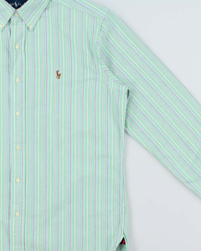 Vintage Y2K 00s Ralph Lauren Oxford Striped Long Sleeve Shirt - M