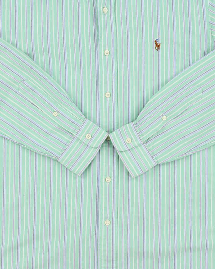Vintage Y2K 00s Ralph Lauren Oxford Striped Long Sleeve Shirt - M