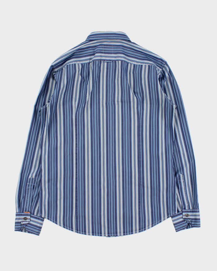 Vintage Y2K 00s Hugo Boss Orange Striped Long Sleeve Shirt - L