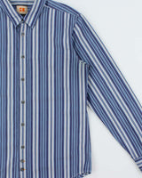 Vintage Y2K 00s Hugo Boss Orange Striped Long Sleeve Shirt - L