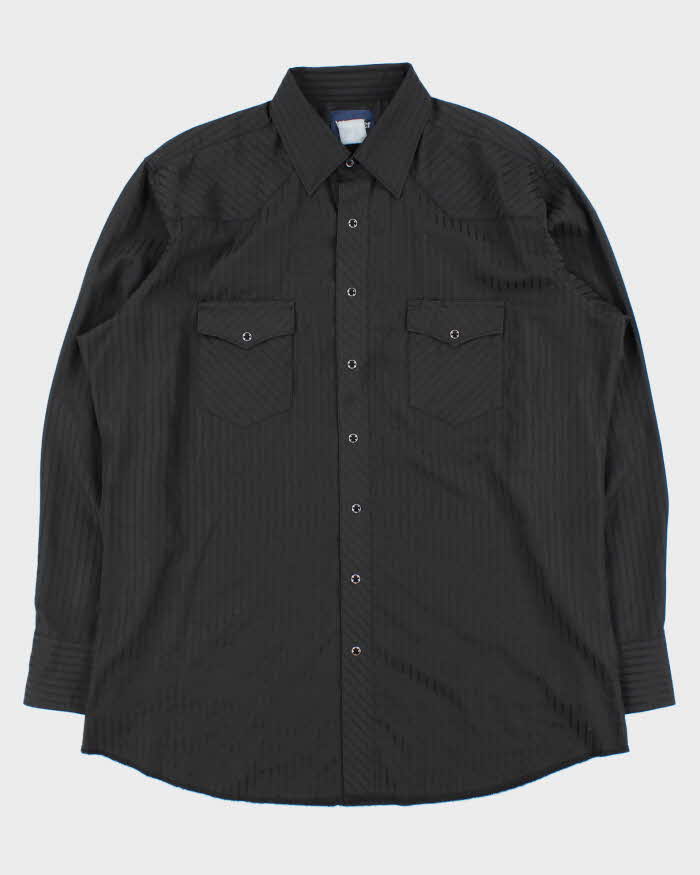 Vintage 1990s Wrangler Striped Snap Button Long Sleeve Western Shirt - XXL