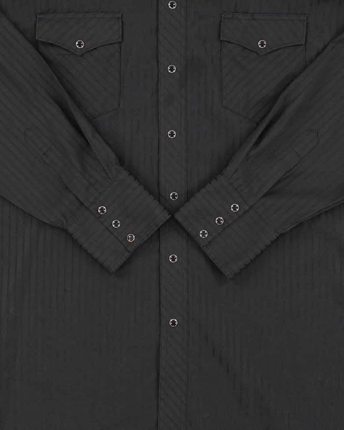 Vintage 1990s Wrangler Striped Snap Button Long Sleeve Western Shirt - XXL