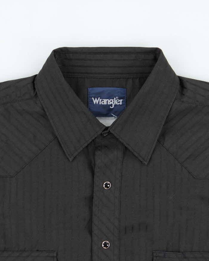 Vintage 1990s Wrangler Striped Snap Button Long Sleeve Western Shirt - XXL