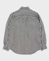 Vintage 1990s Pasha Discotheque Silk Striped Long Sleeve Shirt - M
