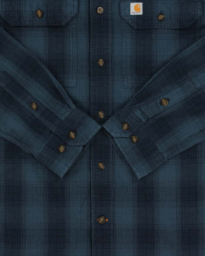 Vintage Carhartt Plaid Relaxed Fit Long Sleeve Workwear Shirt - S