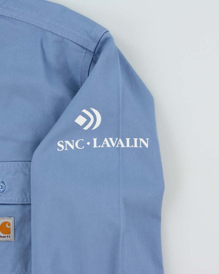 Vintage Carhartt FR Eggshell Blue Long Sleeve Workwear Shirt - L