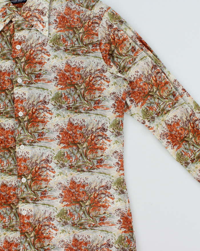 Vintage 1970s Brigade By Arrow Patterned Long Sleeve Shirt - L