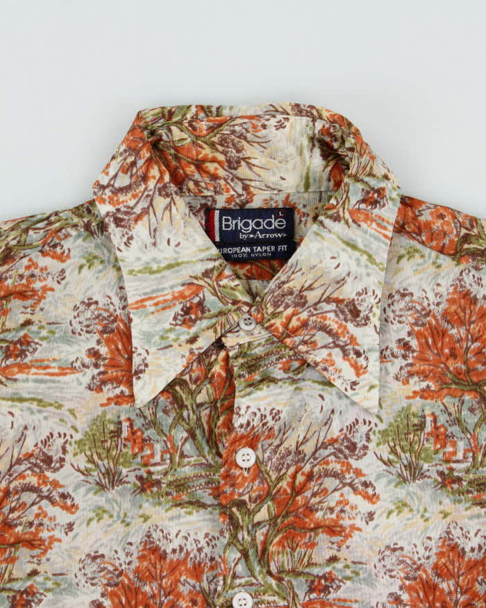 Vintage 1970s Brigade By Arrow Patterned Long Sleeve Shirt - L