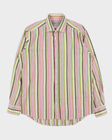 Vintage Y2K 00s Etro Striped Long Sleeve Shirt - L
