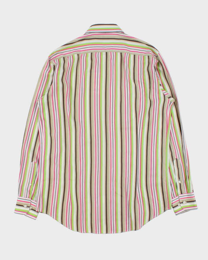 Vintage Y2K 00s Etro Striped Long Sleeve Shirt - L