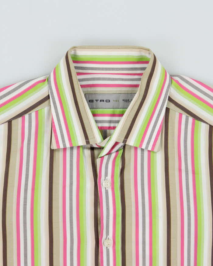 Vintage Y2K 00s Etro Striped Long Sleeve Shirt - L