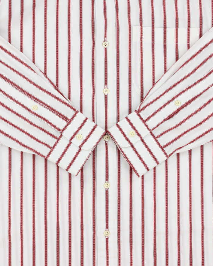 Vintage 1990s Yves Saint Laurent Striped Long Sleeve Shirt - M