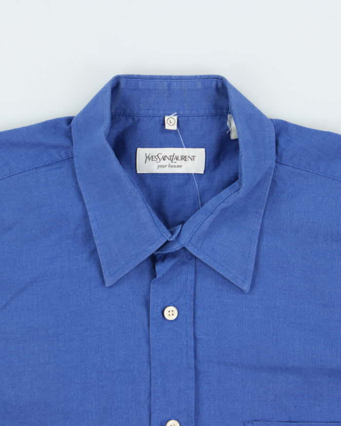Vintage Y2K 00s Yves Saint Laurent Pima Cotton Long Sleeve Shirt - L