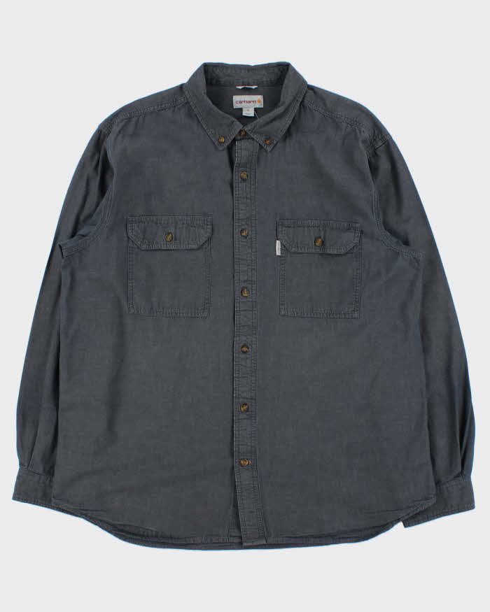 Vintage Carhartt Relaxed Fit Long Sleeve Chambray Workwear Shirt - XL