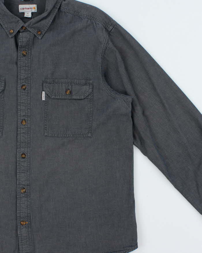 Vintage Carhartt Relaxed Fit Long Sleeve Chambray Workwear Shirt - XL