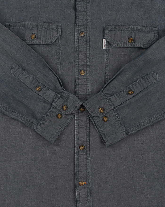 Vintage Carhartt Relaxed Fit Long Sleeve Chambray Workwear Shirt - XL