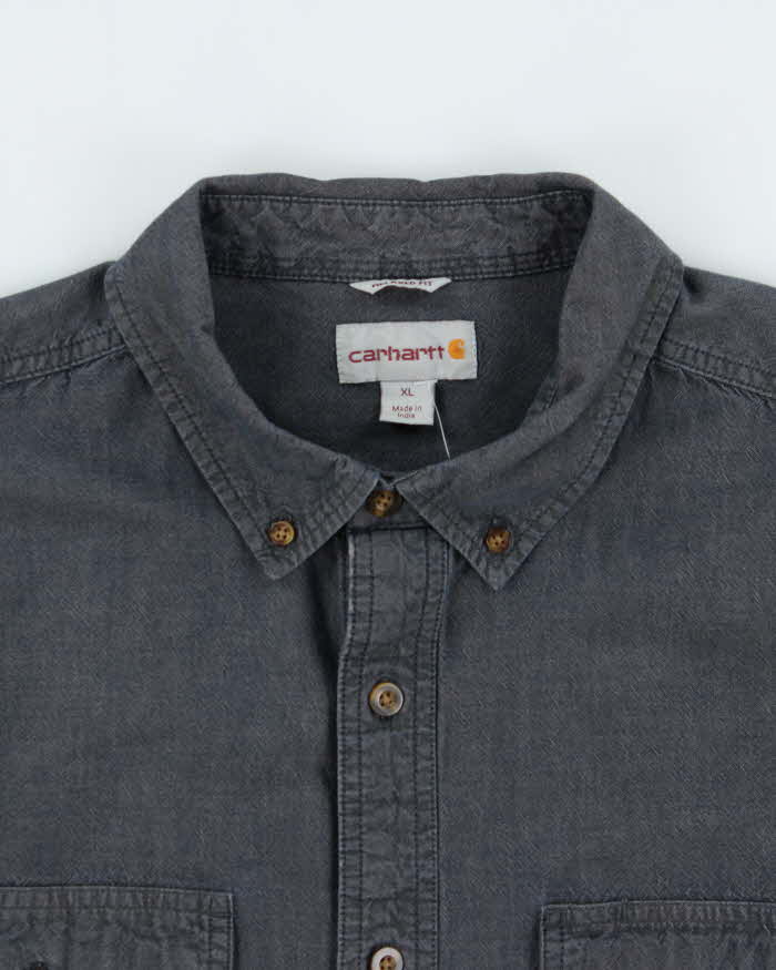 Vintage Carhartt Relaxed Fit Long Sleeve Chambray Workwear Shirt - XL